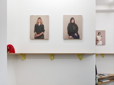 7 Portraits and 1 Still Life - Installation View at Arcade Brussels, 2021 with portraits of Sophie Pelletiers, Peggy Franck and Lucy McKenzie