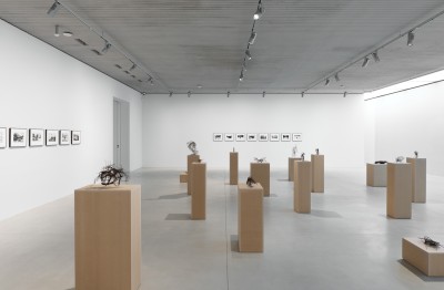 View of Christopher Wool's inaugural exhibition on the first floor of the St-Georges Gallery of Xavier Hufkens - 